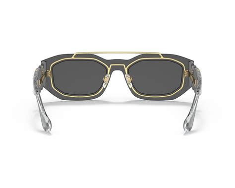 versace ve2235 c51 100287|Versace Dark Grey Geometric Unisex Sunglasses VE2235 .